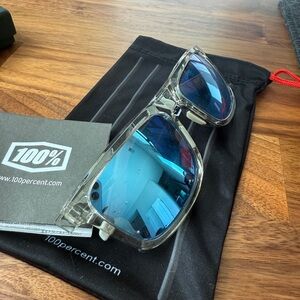 Blue and Clear Men's Sunglasses